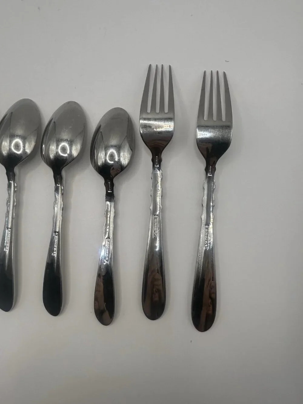 Gorham Ballet Ribbon Stainless Flatware 9 Pc Fork Spoon Knife Set Discontinued